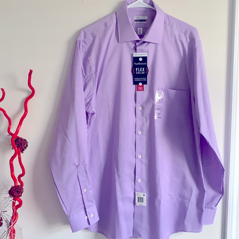 NWT Van heusen lilac long sleeve shirt 👔 size 16